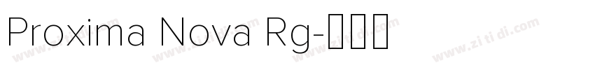 Proxima Nova Rg字体转换
